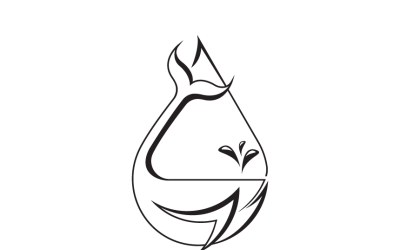 Whale Logo Template Style Outline