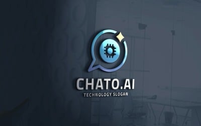 Abstract AI Chatbot Professional Logo