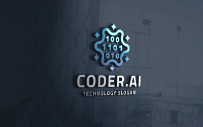 Abstract AI Coder System Logo