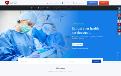 JL Academic Hospital Medicin &amp;amp; Hälsa Joomla6-mall