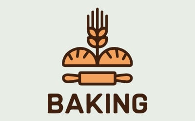 Colección de logotipos para cupcakes y pasteles para negocios de repostería