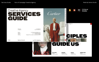 Creative Agency Services Guide Presentation Template | PowerPoint + Google Slides.