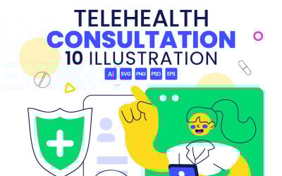 10 Telehealth Consultation Service Illustration