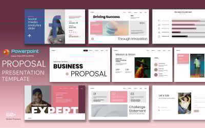 PowerPoint-Präsentationsvorlage für einen modernen Geschäftsvorschlag