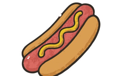 Erstelle ein Bild von einem skurrilen Hotdog