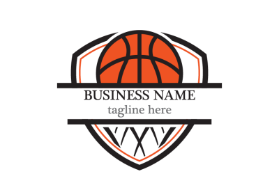 Modello di logo del club di basket
