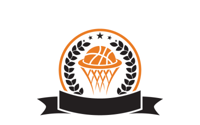 Modello di logo della squadra di basket
