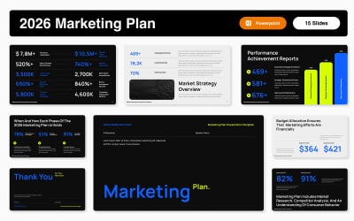 Plantilla de PowerPoint para presentación de marketing 2026