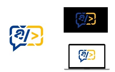 Ai coding symbol inside a speech bubble, isolated on white background vector design