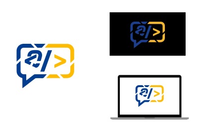 AI-kodningssymbol inuti en pratbubbla, isolerad på vit bakgrundsvektordesign