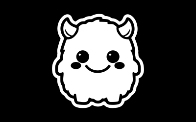 Arg monster sushi-karaktär – söt japansk rullmaskotillustration