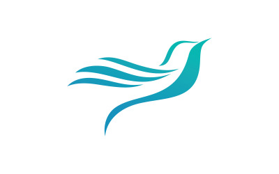 Bird logo on the silhouette branch vector design V9