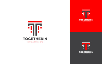 Togethln - Letter T I logo design template