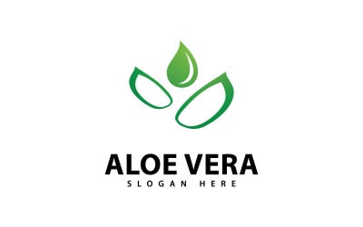 Aloe Vera Logo Tasarım Şablonu V4