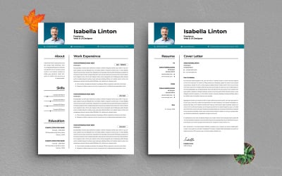 Creative Resume Layout with Cover Letter Template