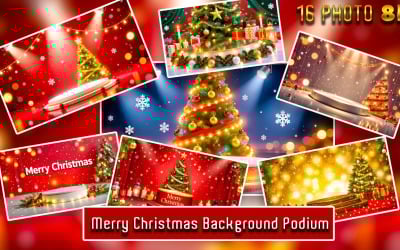 Merry Christmas and Happy New Year background with elegant podium