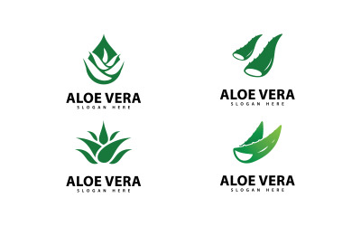 Aloe Vera Logo Design Template V14