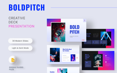 BoldPitch – Çift Modlu Google Slaytlar Şablonu