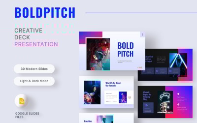 BoldPitch – Google Slides-Vorlage im Dual-Modus