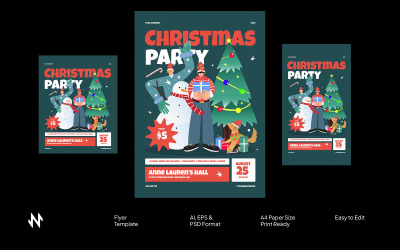 Cheerful Christmas Party Flyer