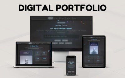 DigitalCV – Modèle de site web portfolio personnel moderne et adaptatif