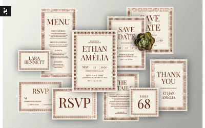 Elegant Wedding Invitation Suite