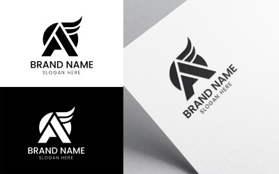 Letter A swoosh company logo-1005