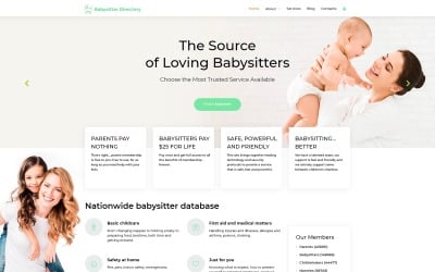 Babysitter Directory - Modèle Joomla propre prêt à l&amp;#39;emploi pour baby-sitter