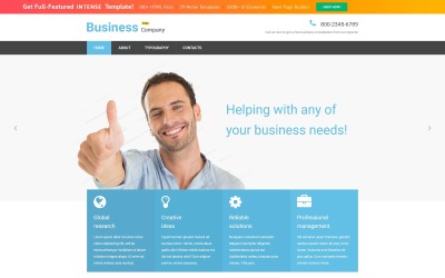 Gratis mall för responsiv webbplats för företag
