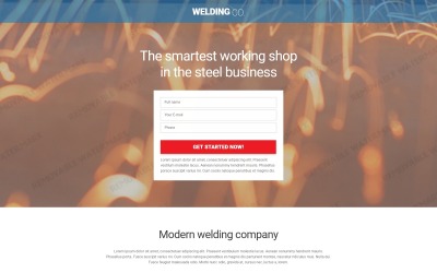 Modèle De Page D'atterrissage adaptatif pour services de soudage #55165