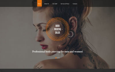 Modello di sito Web del salone di piercing per il corpo