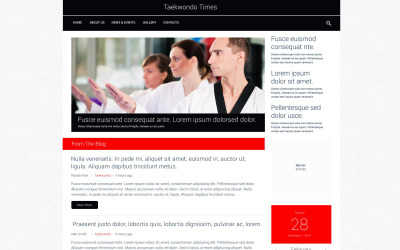 Modello di sito Web di arti marziali