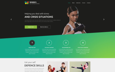 Modelo de site de artes marciais