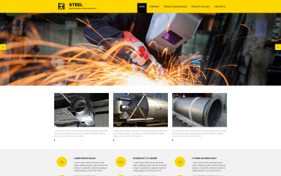 Moto CMS 3 Template für Stahlwerk #55126