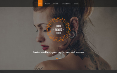 Plantilla web para sitio web de Body Piercing Salon