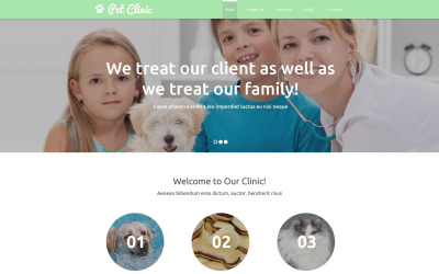 Plantilla Web Responsive para Sitio de Veterenarios #55143