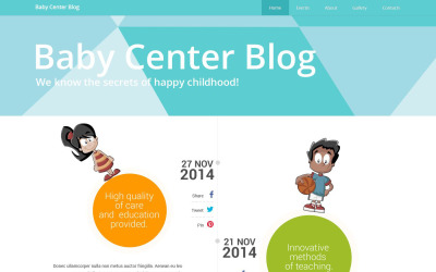 Шаблон адаптивного веб-сайту для дитячого центру