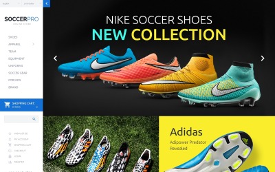 "SoccerPro" Responsive OpenCart Template №55190