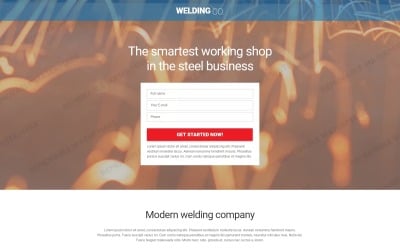 Welding Responsive Landing Page Template