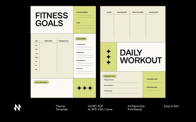 Elegant Workout Planner Template