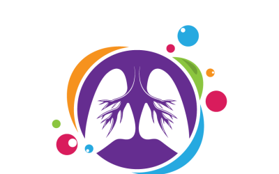 Lungs Colorful Logo Template