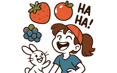 Aventures en BD d&amp;#39;une fille et d&amp;#39;un lapin espiègles