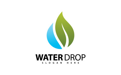 Logo goutte d&amp;#39;eau, icône vectorielle et symbole, version V11