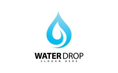 Logo goutte d&amp;#39;eau, icône vectorielle et symbole, conception V12