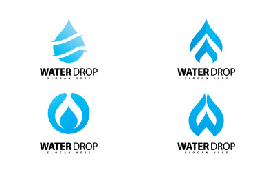 Logo goutte d&amp;#39;eau, icône vectorielle et symbole, version 13