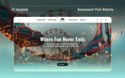 Funville – Amusement Park &amp;amp; Family Entertainment Website UI Template