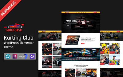 GridRush - Karting Club WordPress Elementor-thema