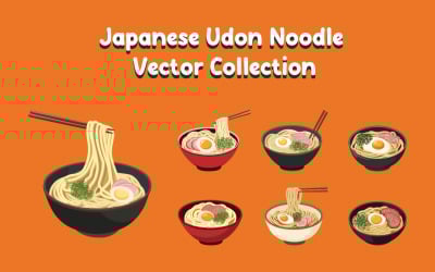 Japanese Udon Noodle Vector Collection