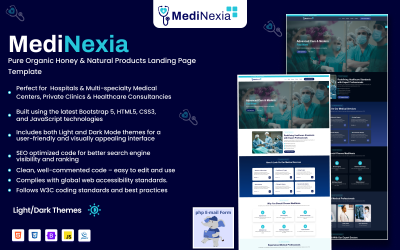 Medinexia – Шаблон целевой страницы для больниц, медицинских учреждений и здравоохранения