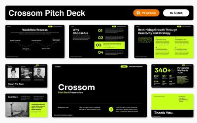 Modello di PowerPoint per il pitch deck di Crossom